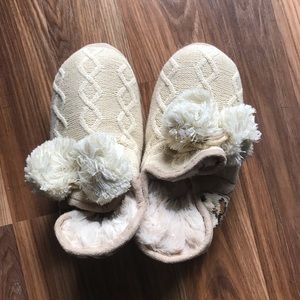 Beige/leopard Bootie Slippers